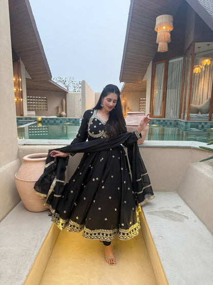 LadyVastara New Arrival Fancy Anarkali Suit with Heavy Flair & Embroidery Work