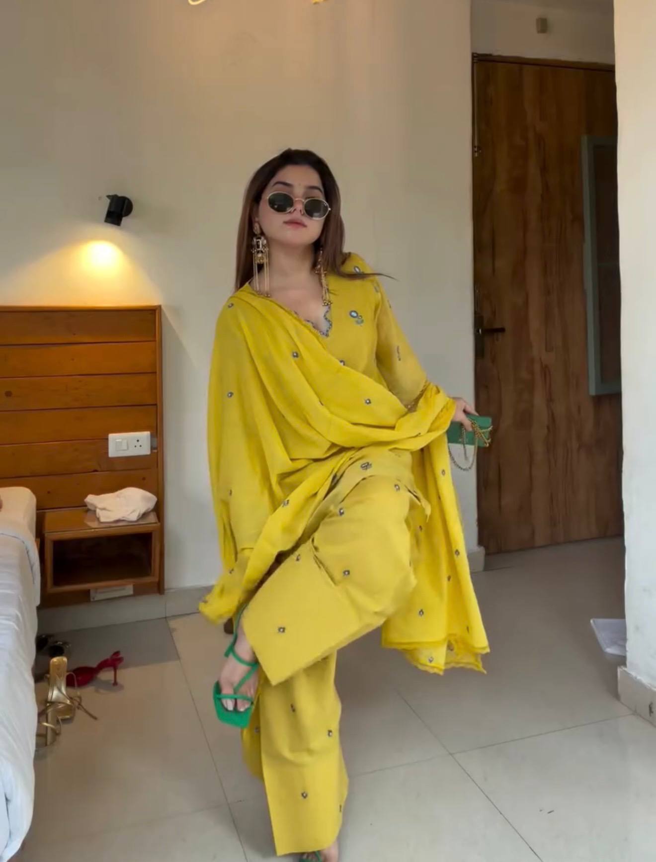 Premium Embroidered Farshi Plazzo Suit Set