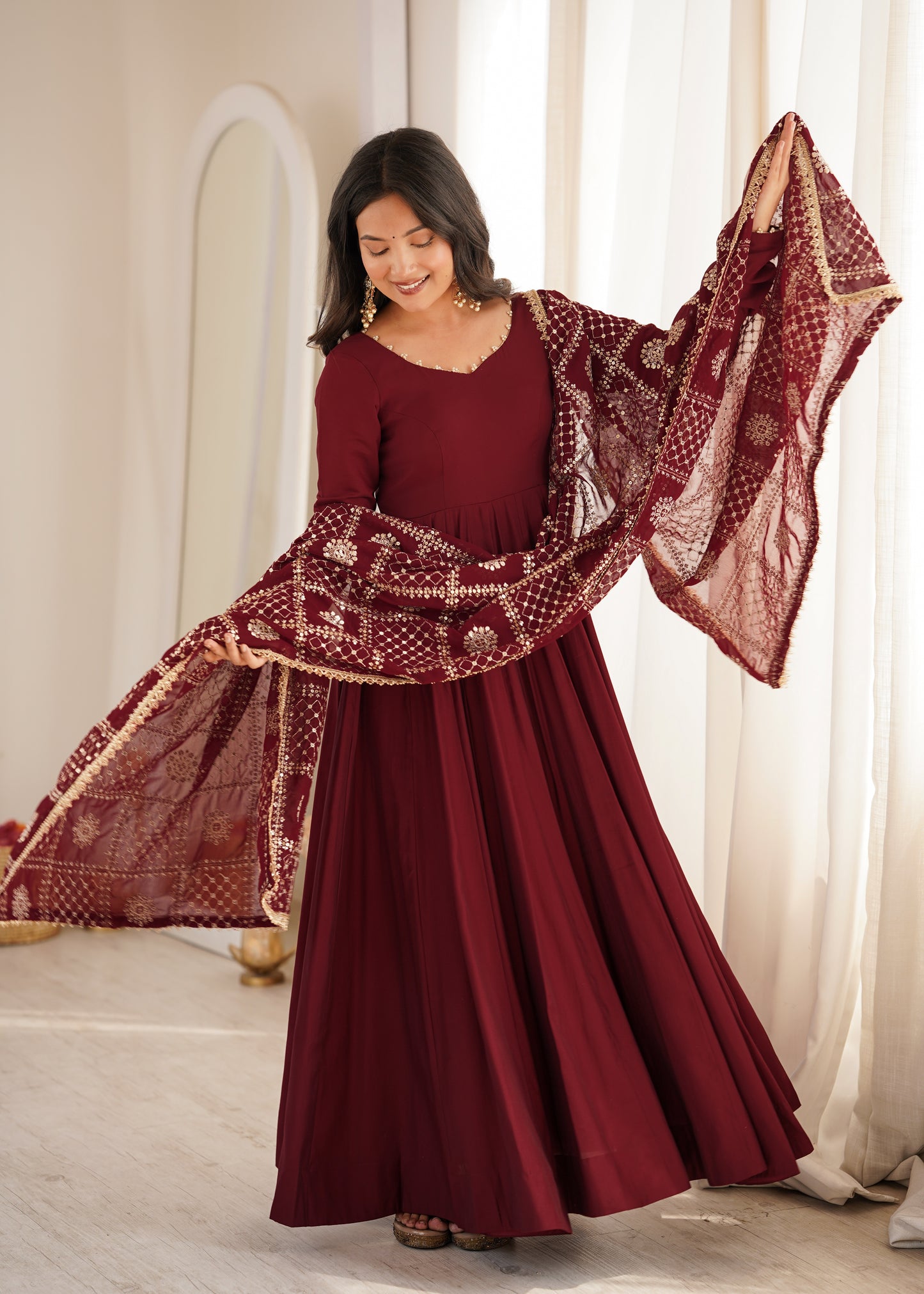 LadyVastara Premium Full Flare Anarkali Suit Set for Women