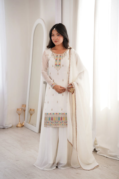 LadyVastara Premium Soft Crunchy Silk Wedding Wear Sharara Set