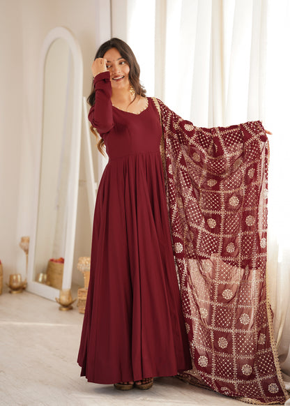 LadyVastara Premium Full Flare Anarkali Suit Set for Women