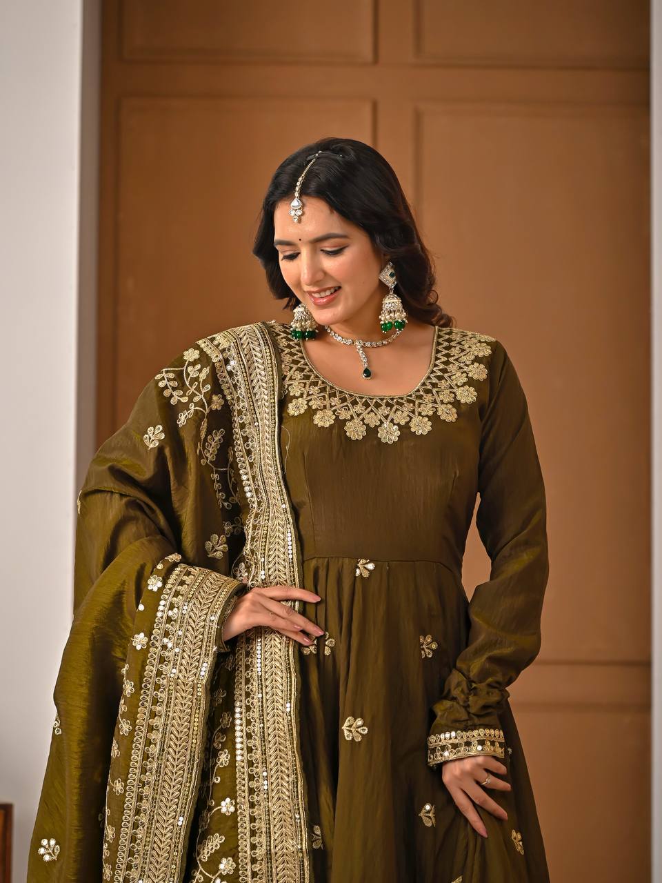 LadyVastara Designer Ethnic Wear Anarkali Suit with Sequence Work & Perfect Fit