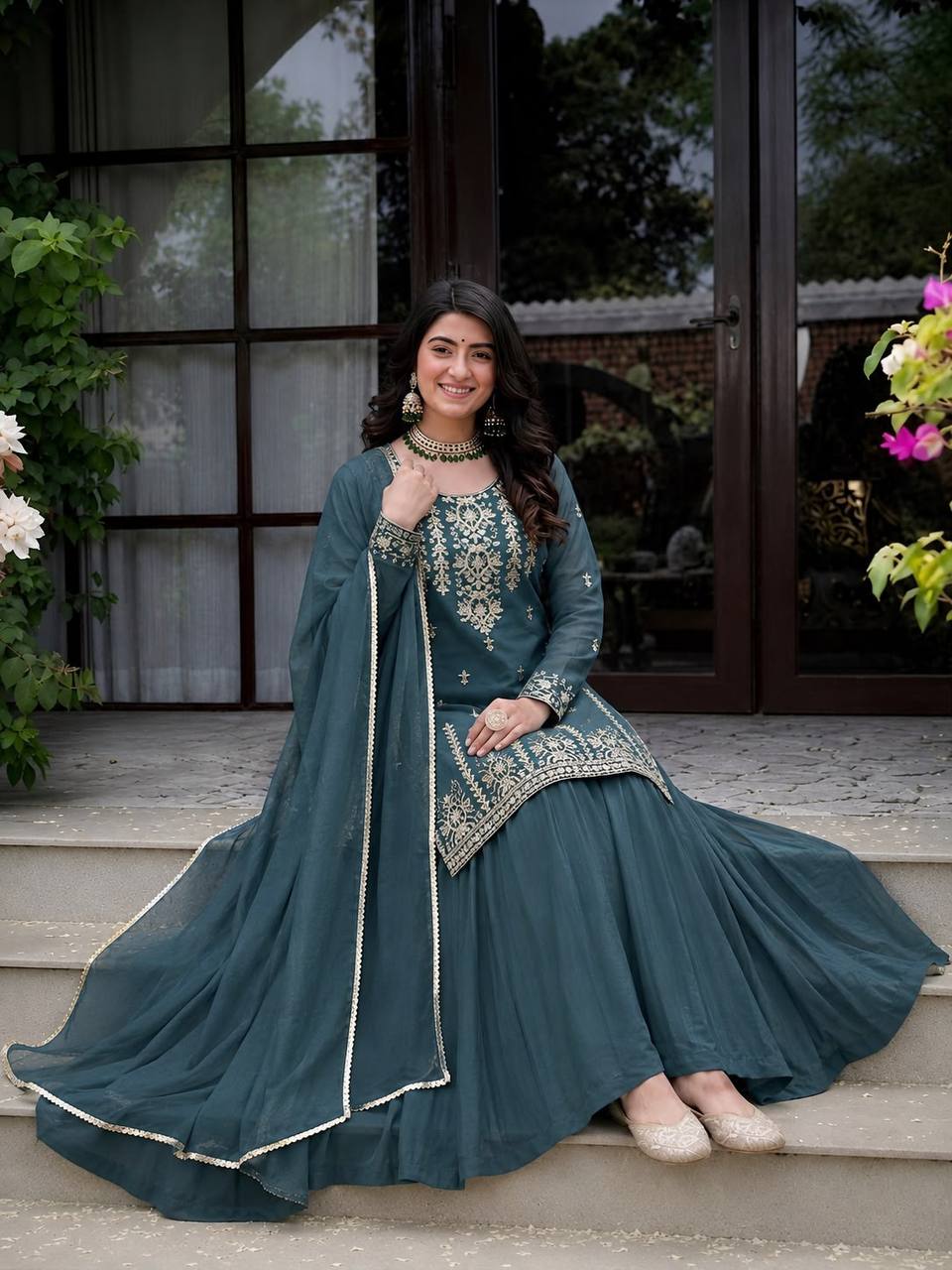 LadyVastara Wedding & Festival Ready Roman Cotton Lehenga Set for Women