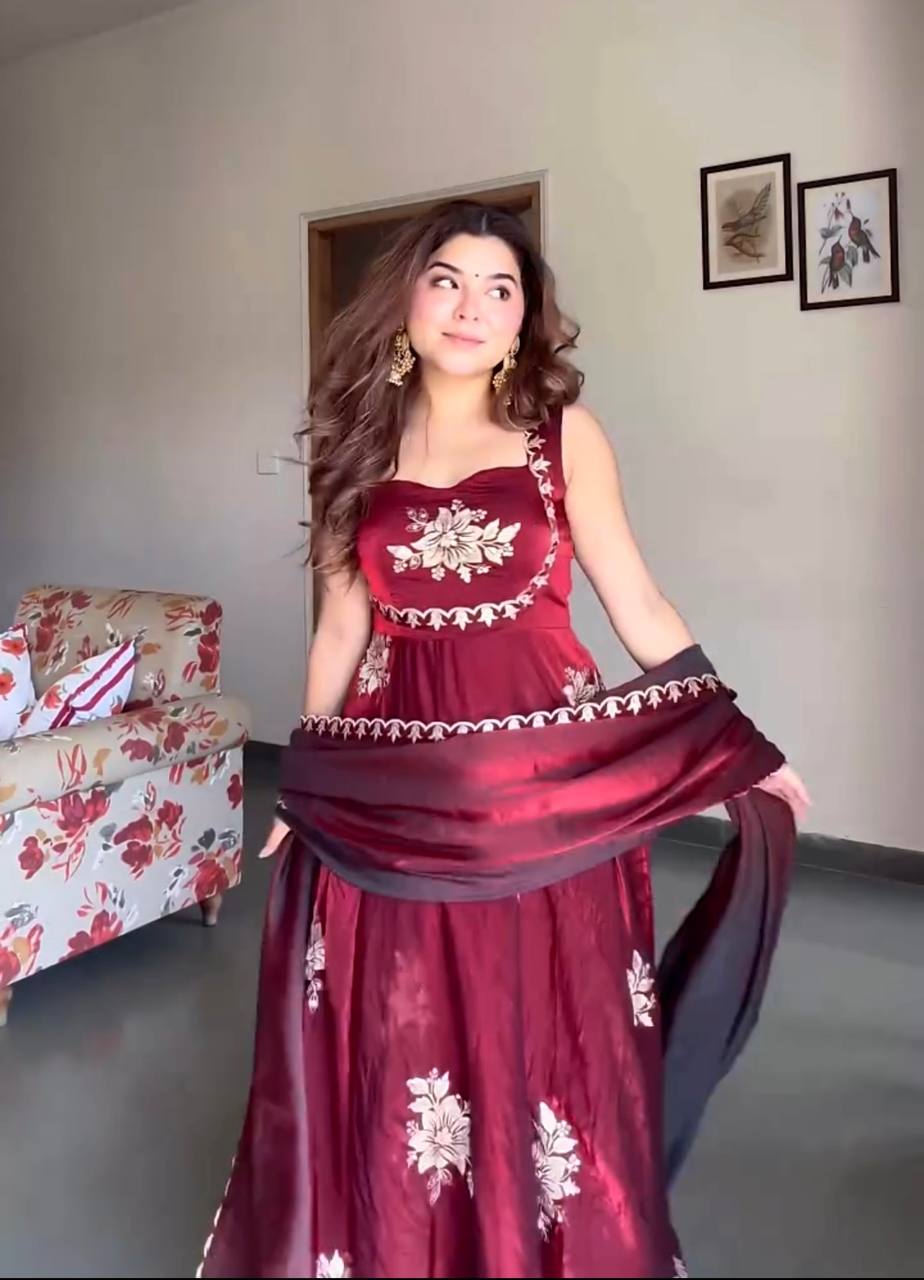 LadyVastara Festive Special Embroidered Anarkali Suit