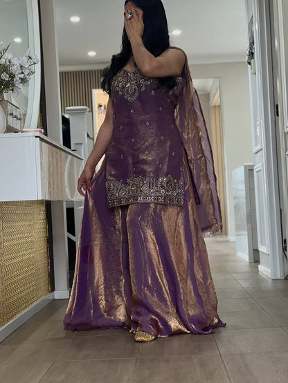 LadyVastara Heavy Handwork Silk Suit – Festive Special