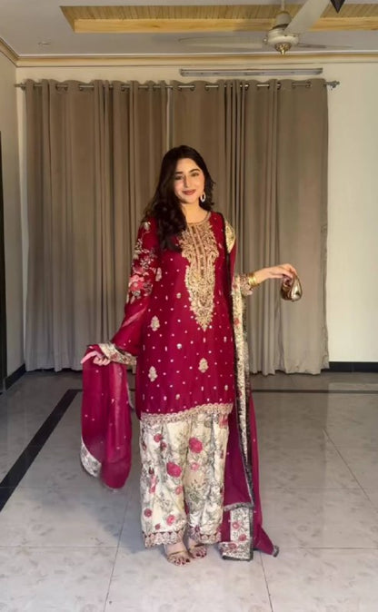 Ladyvastara Premium Embroidered Patiala Suit Set with Dupatta – Ready to Wear Collection