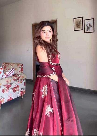 LadyVastara Festive Special Embroidered Anarkali Suit