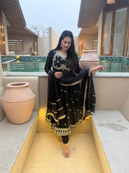 LadyVastara New Arrival Fancy Anarkali Suit with Heavy Flair & Embroidery Work