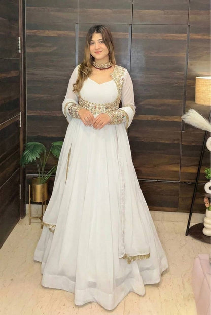LadyVastara Premium Ethnic Maxi Anarkali Set with Embroidery & Stylish Bottom
