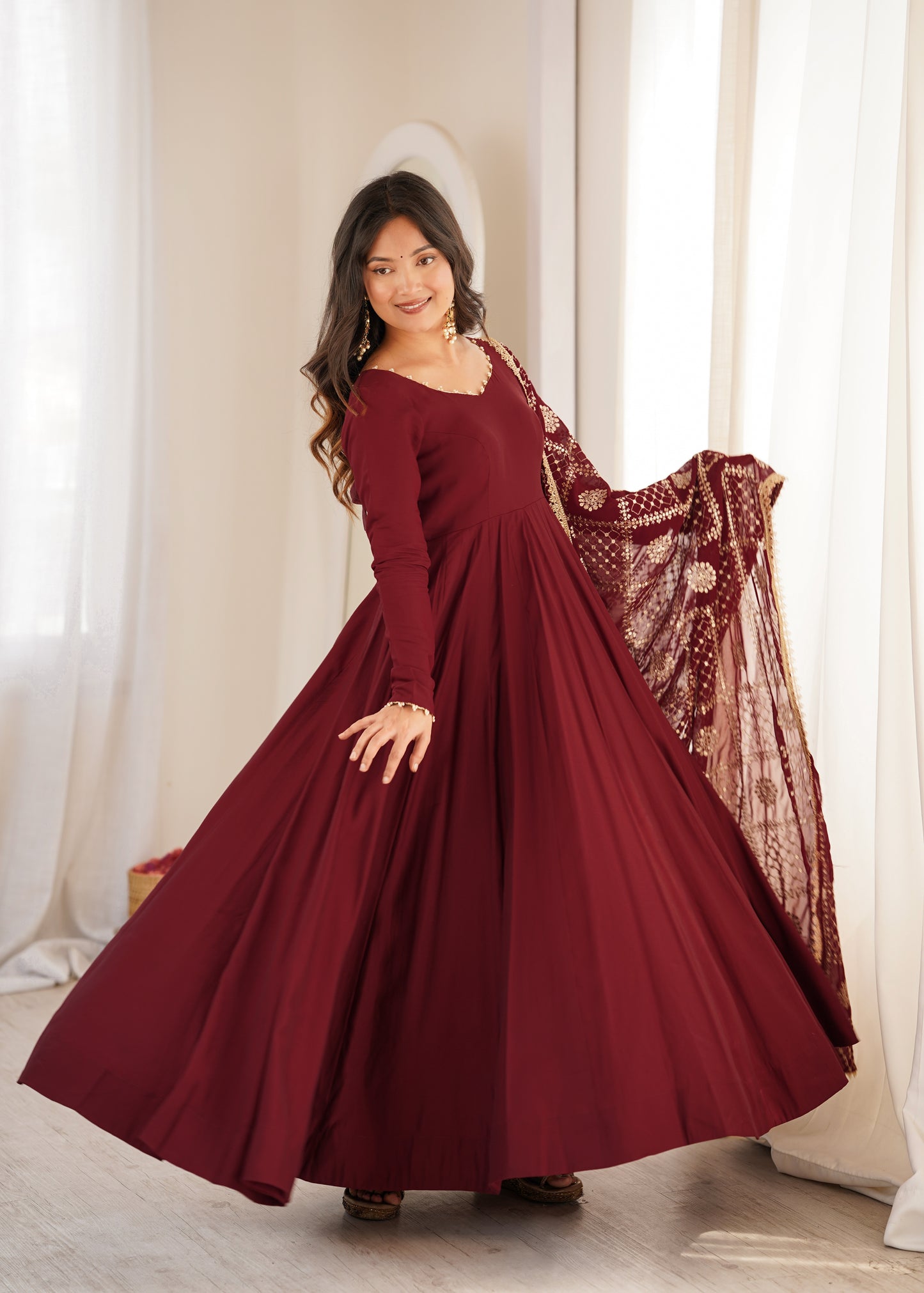 LadyVastara Premium Full Flare Anarkali Suit Set for Women