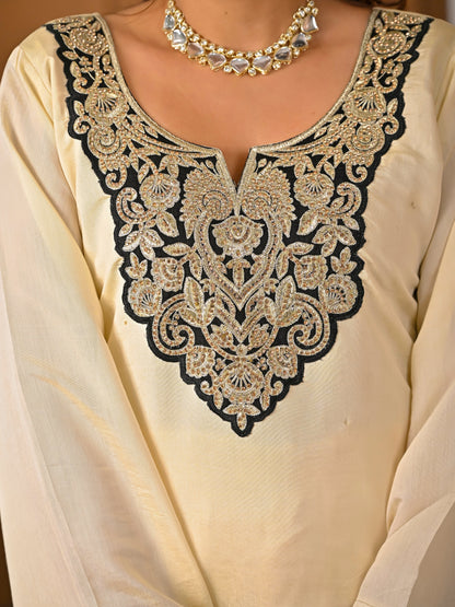 LadyVastara Embroidered Roman Silk Sharara Set with Dupatta | Evening & Party Wear