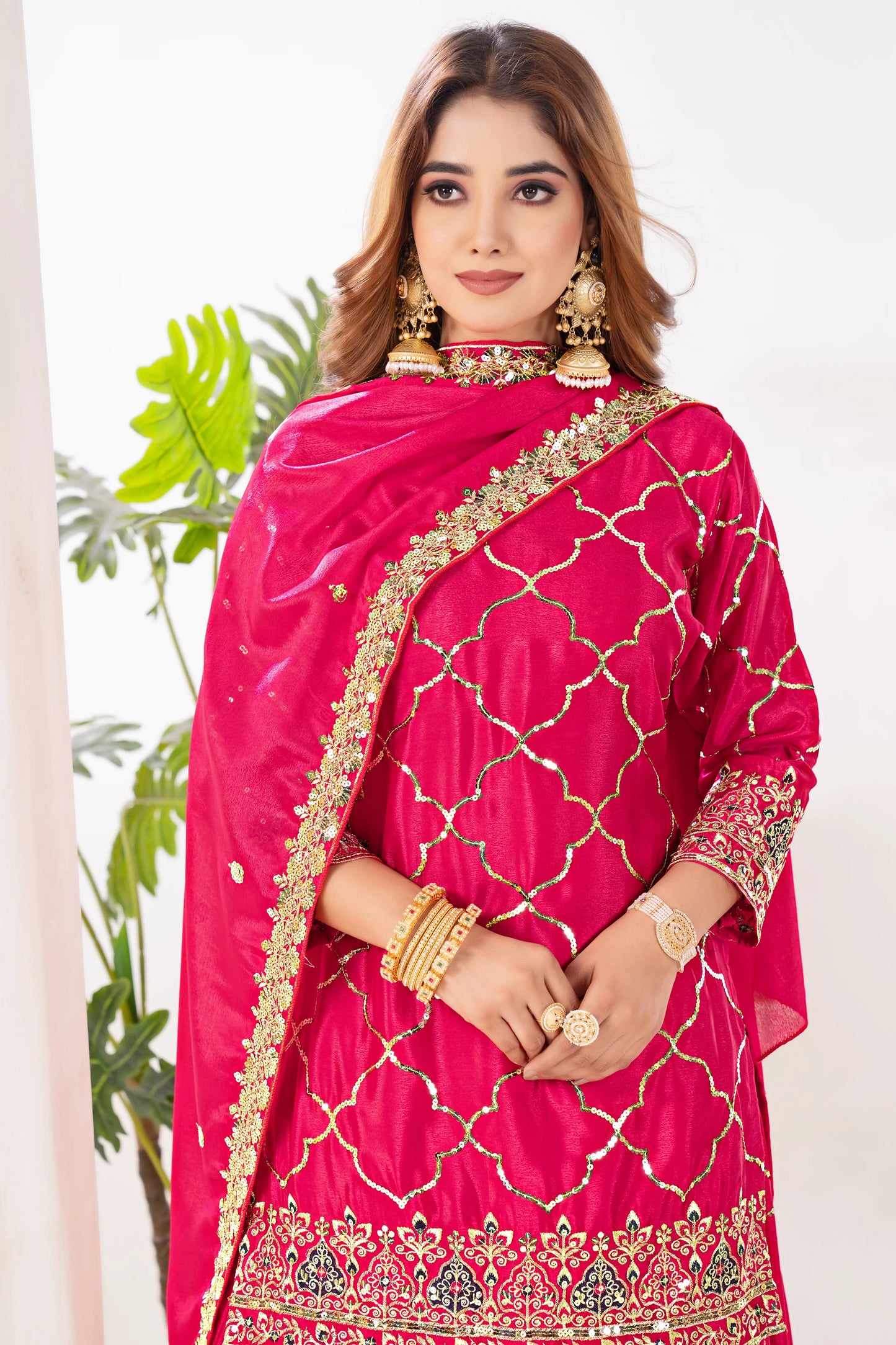 LadyVastara Elegance Embroidered Sharara Suit