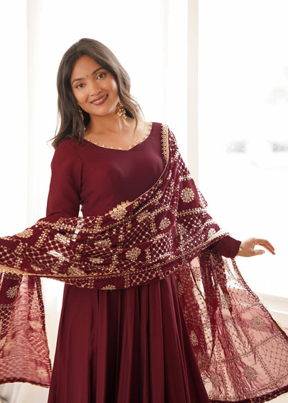 LadyVastara Premium Full Flare Anarkali Suit Set for Women