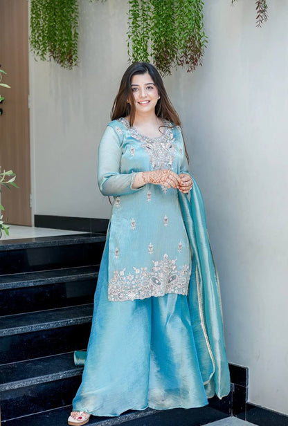 LadyVastara Premium Party Wear Embroidered Suit Set with Dupatta