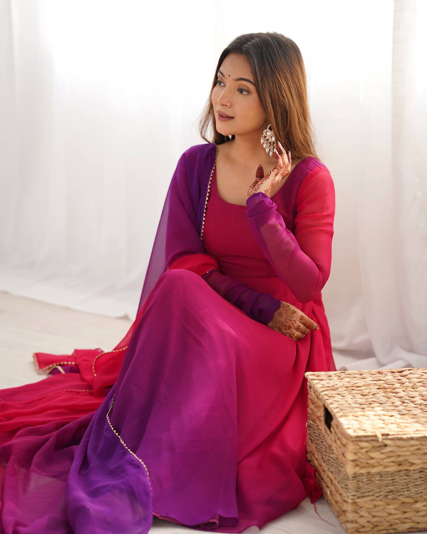 LadyVastara Festive Special Anarkali Suit with Heavy Flare & Soft Dupatta