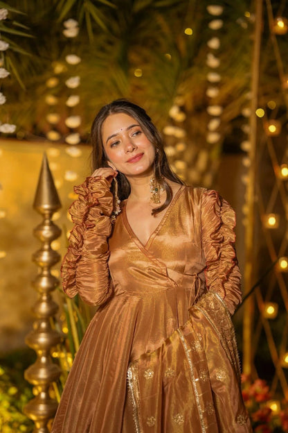 Heavy Fendy Silk Designer Anarkali Suit